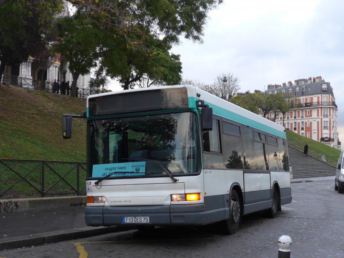 (167'065) - RATP Paris - Nr. 431/710 QES 75 - Heuliez am 17. November 2015 in Paris, Funiculaire