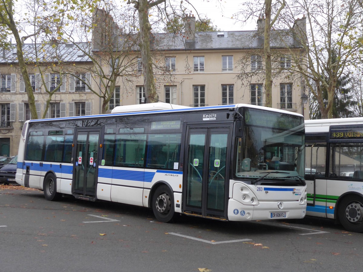 (167'222) - Keolis, Versailles - Nr. 283/CR 606 FL - Irisbus am 17. November 2015 in Versailles, Chteau
