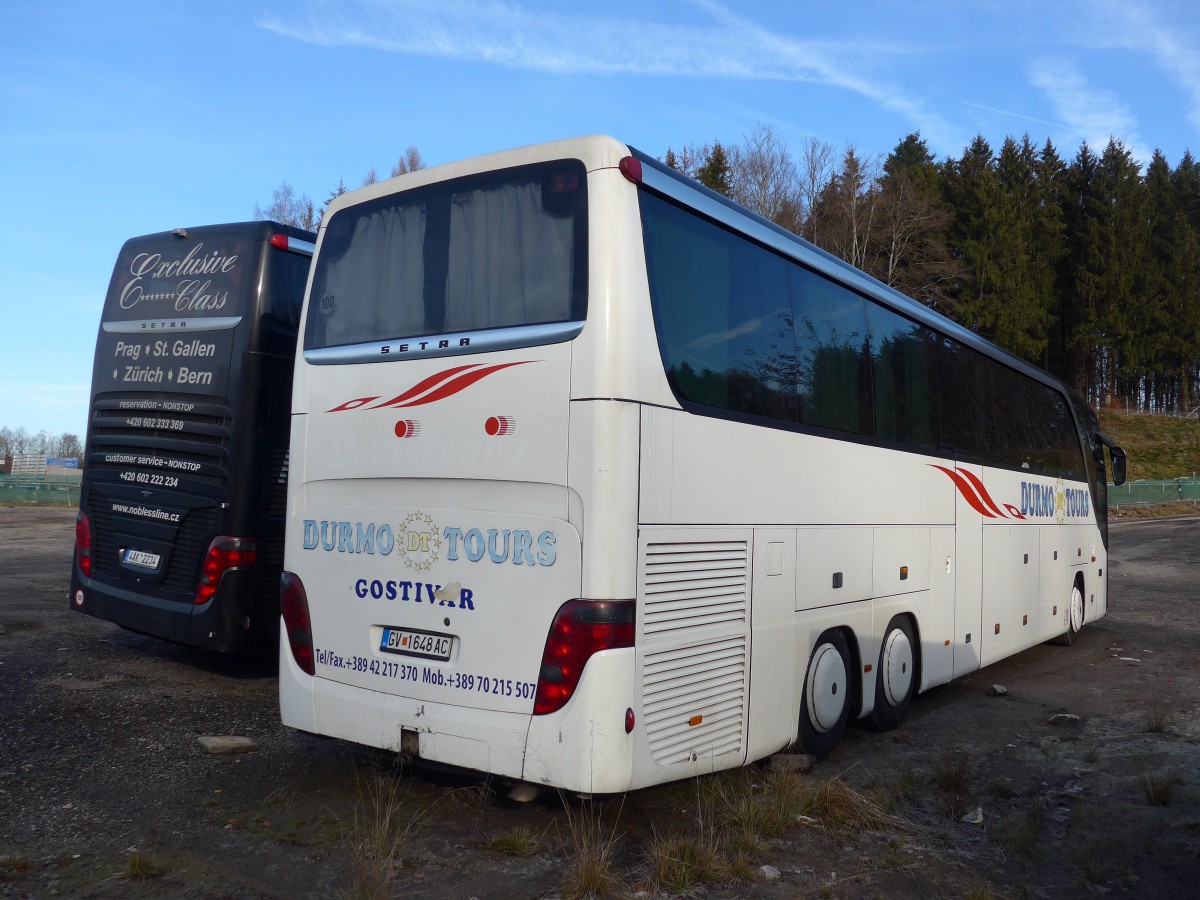 (167'761) - Aus Mazedonien: Durmo Tour, Gostivar - GV 1648-AC - Setra am 13. Dezember 2015 in Bern, CarTerminal P+R