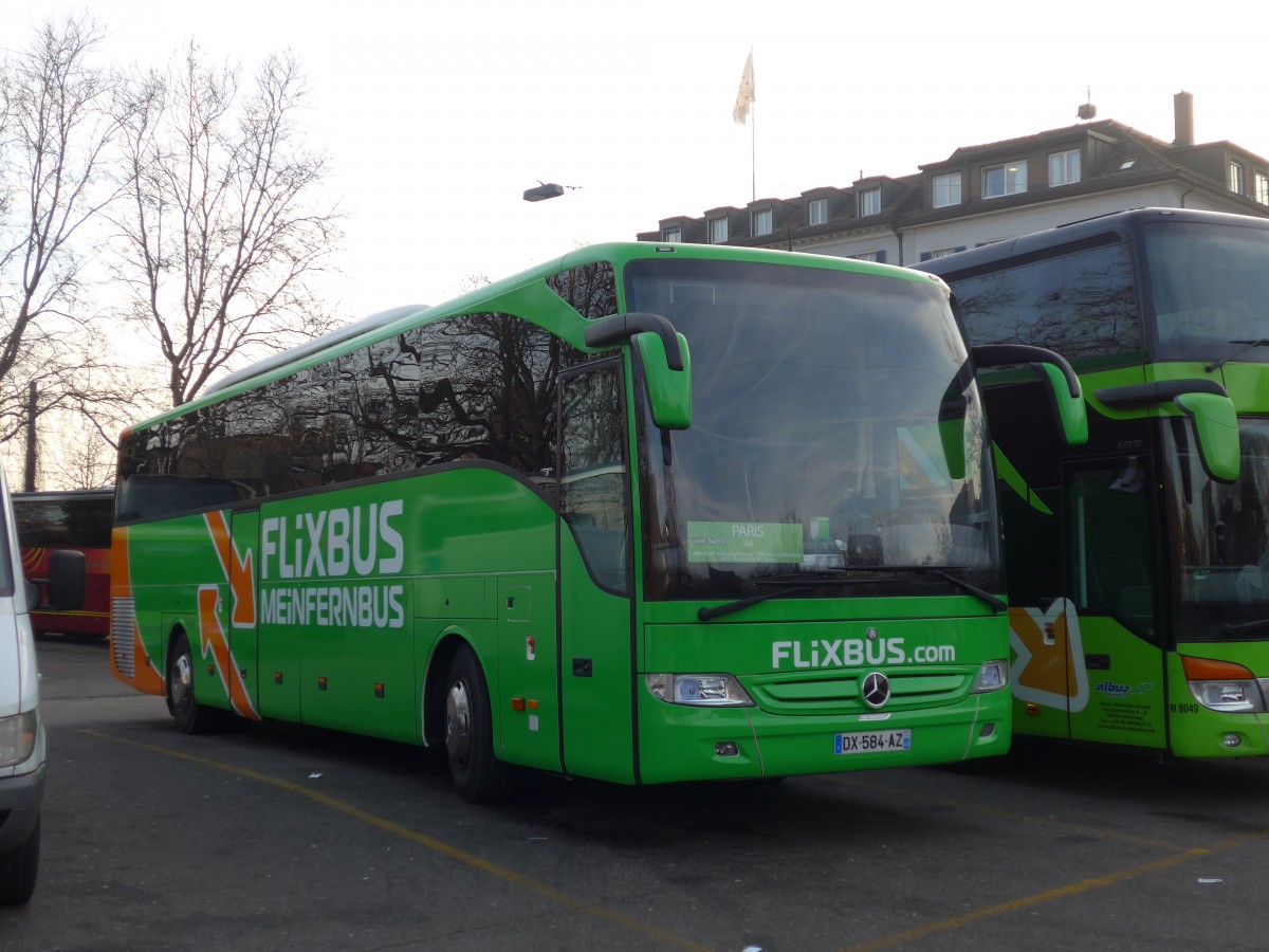 (168'115) - Aus Frankreich: Flixbus - DX 584 AZ - Mercedes am 29. Dezember 2015 in Zrich, Sihlquai