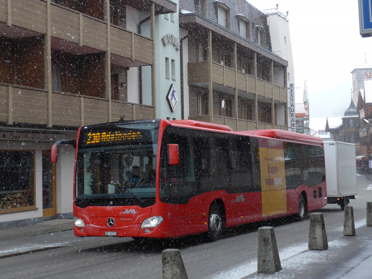 (168'437) - AFA Adelboden - Nr. 27/BE 26'773 - Mercedes am 10. Januar 2016 beim Autobahnhof Adelboden