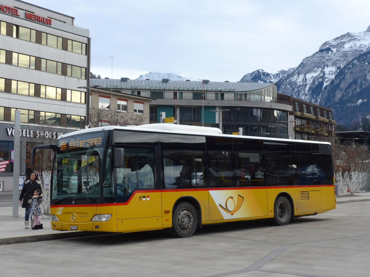 (168'571) - PostAuto Bern - BE 610'532 - Mercedes am 24. Januar 2016 beim Bahnhof Interlaken West