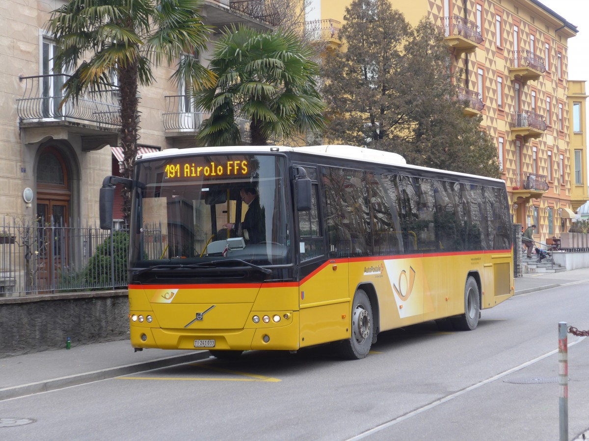 (168'650) - Marchetti, Airolo - TI 241'033 - Volvo am 6. Februar 2016 in Bellinzona, Fermata provvisoria