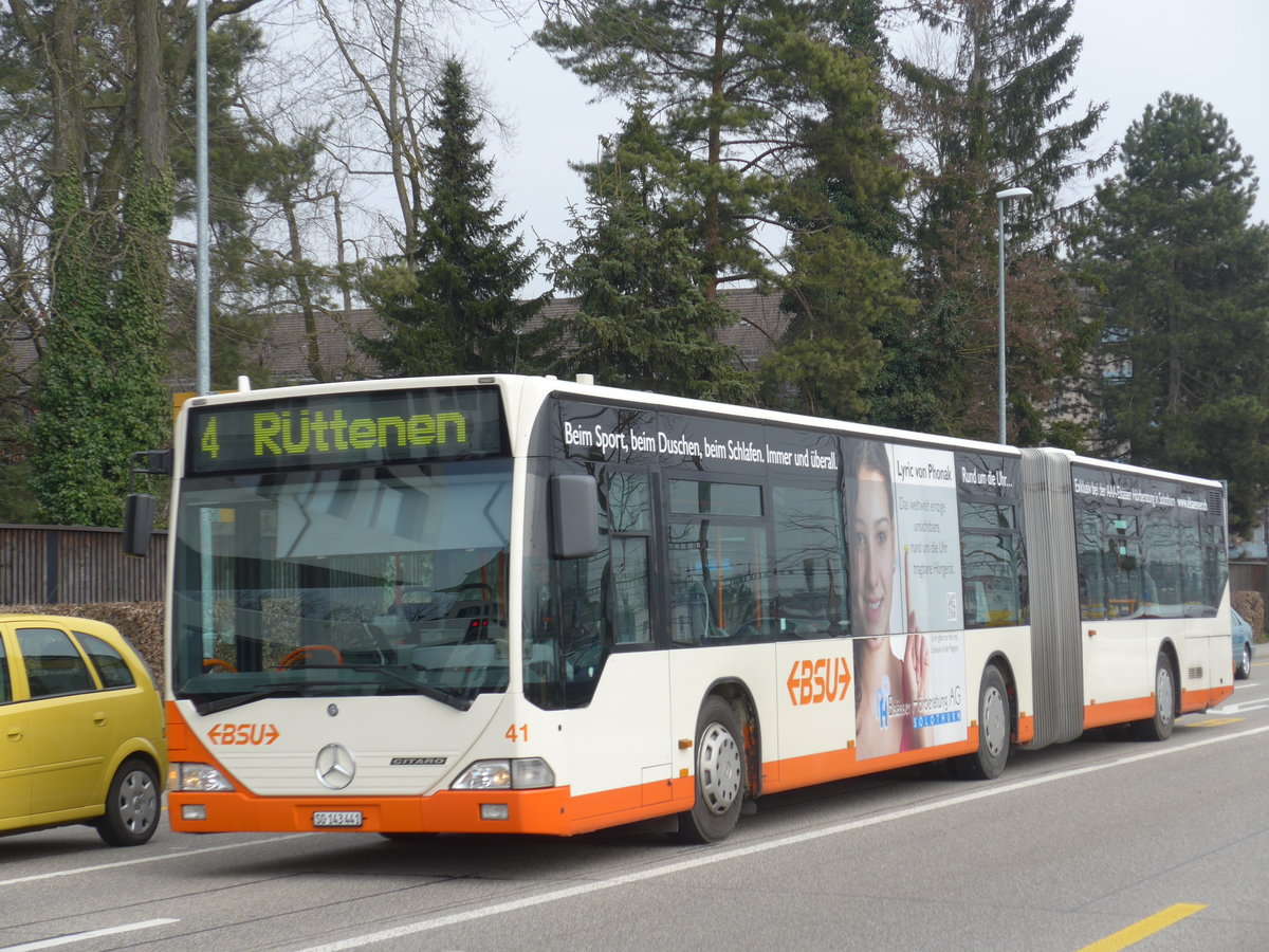 (169'378) - BSU Solothurn - Nr. 41/SO 143'441 - Mercedes am 21. Mrz 2016 beim Hauptbahnhof Solothurn
