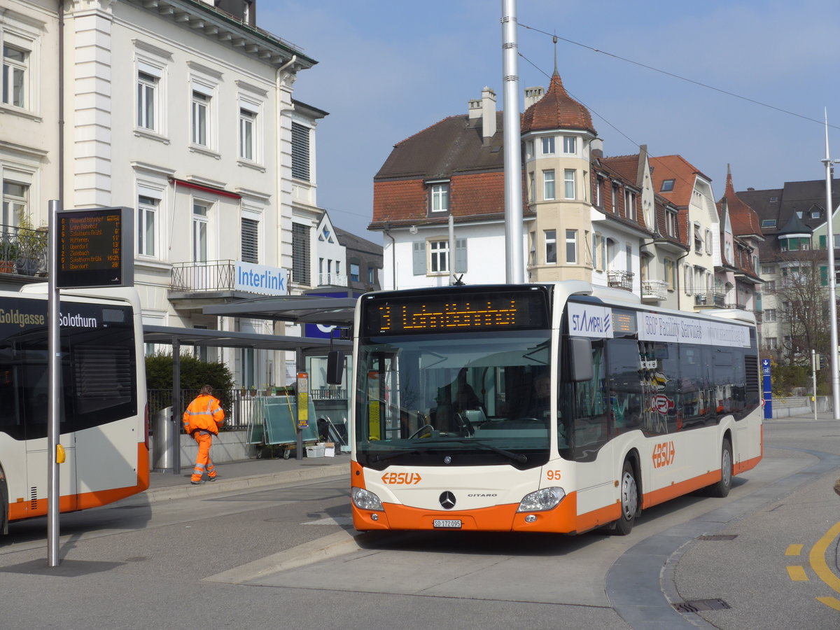 (169'405) - BSU Solothurn - Nr. 95/SO 172'095 - Mercedes am 21. Mrz 2016 beim Hauptbahnhof Solothurn