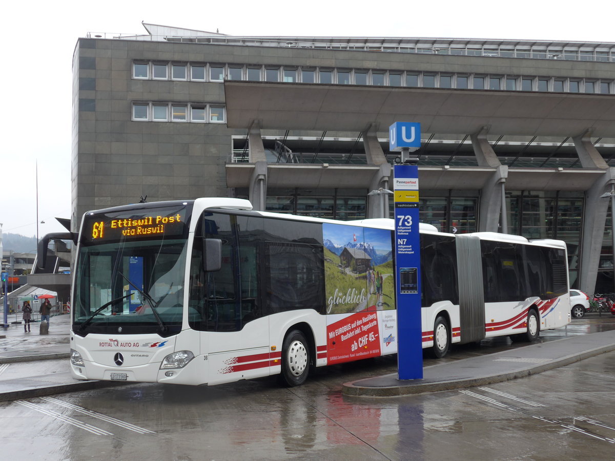 (169'488) - ARAG Ruswil - Nr. 36/LU 173'560 - Mercedes am 25. Mrz 2016 beim Bahnhof Luzern