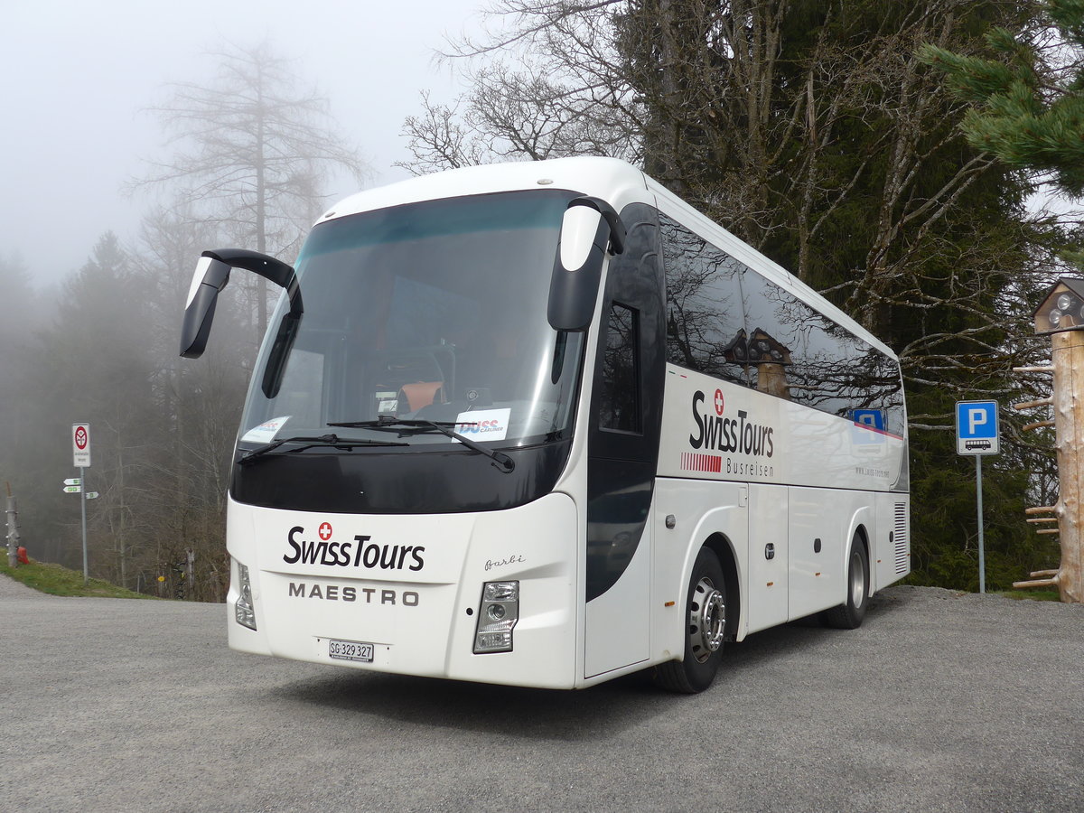 (169'643) - Swiss Tours, Gommiswald - SG 329'327 - Volvo/Barbi am 2. April 2016 in Teufen, Restaurant Waldegg