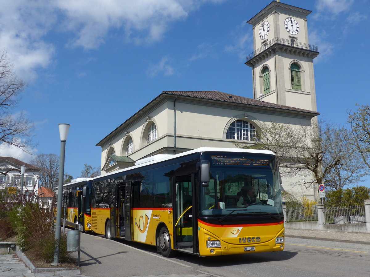 (169'905) - PostAuto Ostschweiz - AR 14'859 - Iveco am 12. April 2016 in Heiden, Post