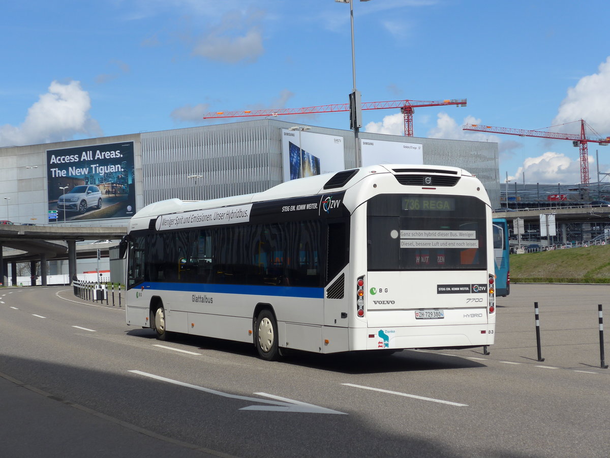 (170'042) - Welti-Furrer, Bassersdorf - Nr. 83/ZH 729'380 - Volvo am 14. April 2016 in Zrich, Flughafen
