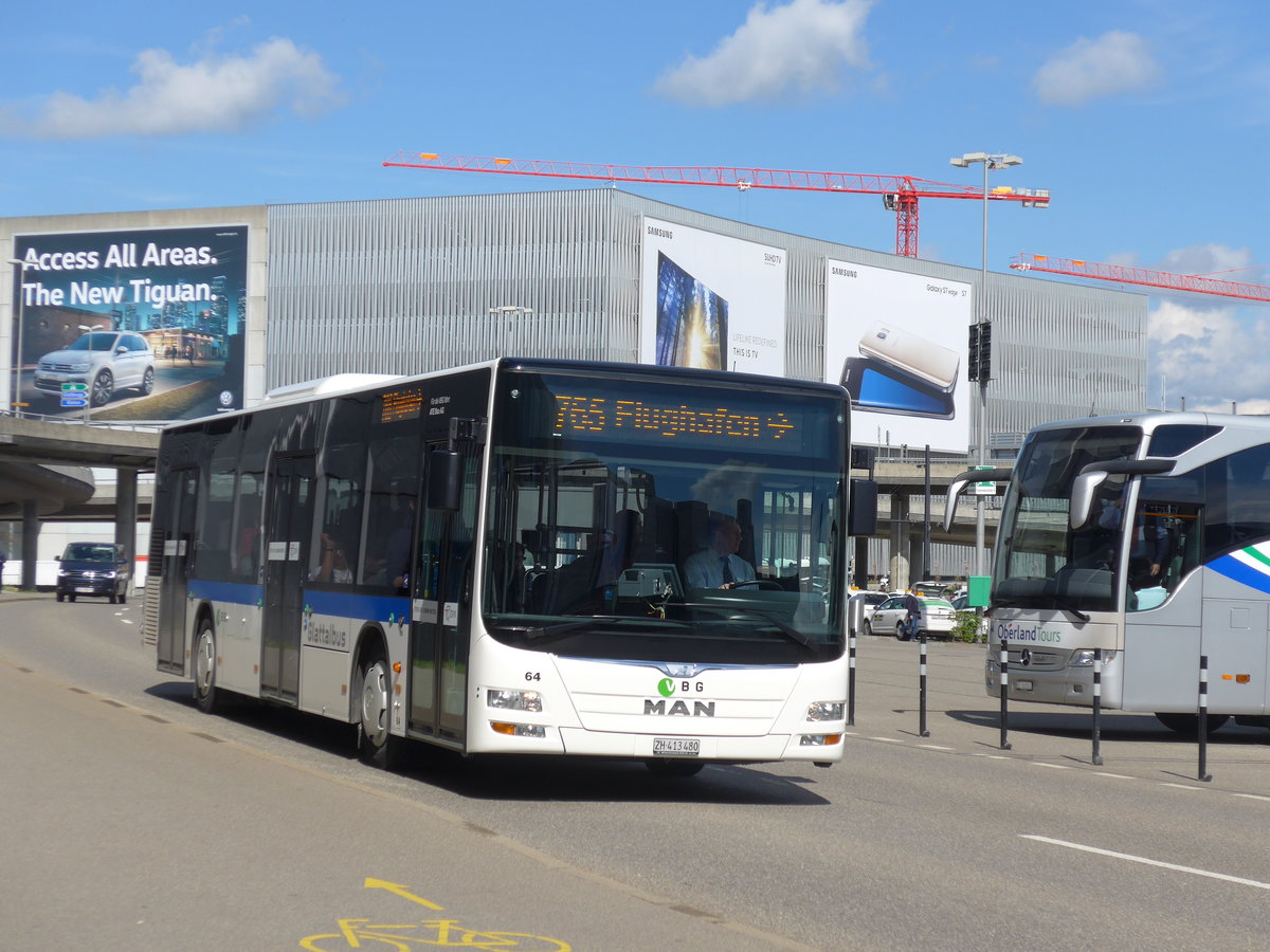 (170'048) - ATE Bus, Effretikon - Nr. 64/ZH 413'480 - MAN am 14. April 2016 in Zrich, Flughafen