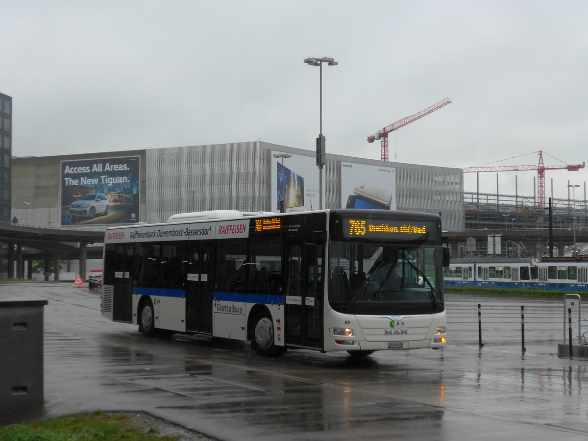 (170'525) - ATE Bus, Effretikon - Nr. 65/ZH 699'828 - MAN am 13. Mai 2016 in Zrich, Flughafen