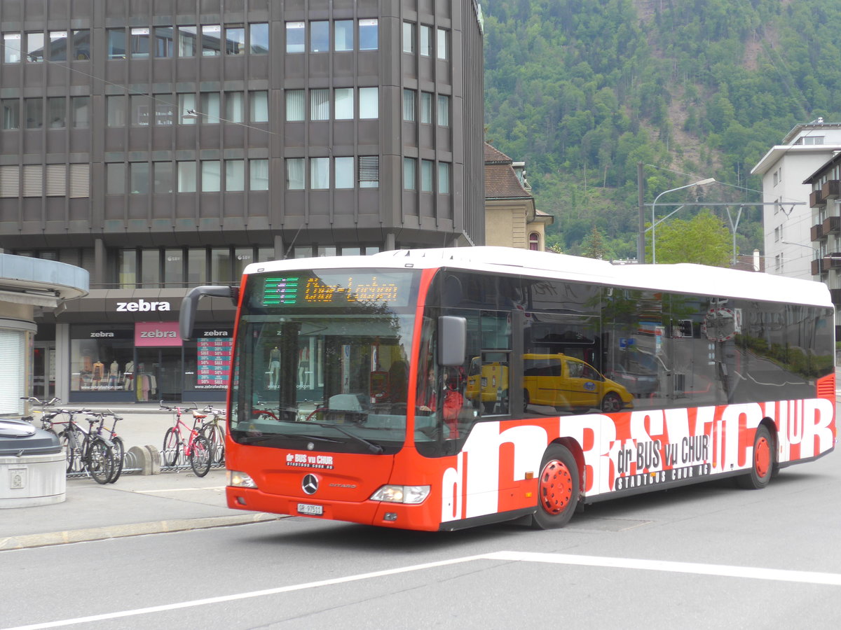 (170'956) - SBC Chur - Nr. 11/GR 97'511 - Mercedes am 16. Mai 2016 beim Bahnhof Chur
