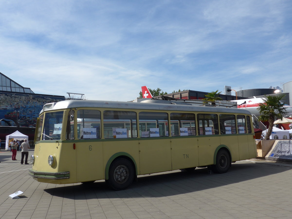 (171'227) - TN Neuchtel (Rtrobus) - Nr. 6 - FBW/Tscher Trolleybus (ex VBZ Zrich Nr. 53) am 22. Mai 2016 in Luzern, Verkehrshaus