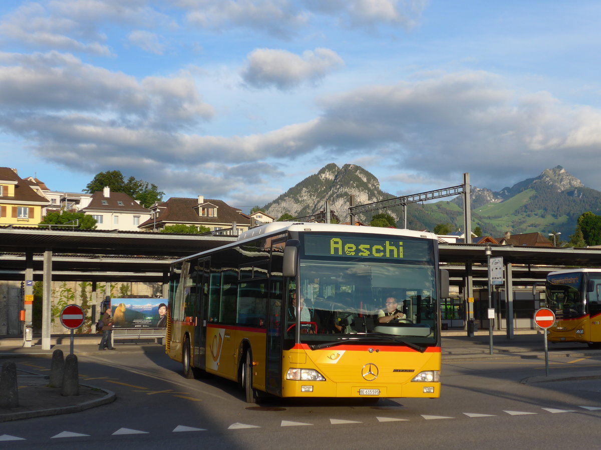 (171'684) - PostAuto Bern - BE 615'595 - Mercedes (ex Nr. 532; ex P 25'235) am 12. Juni 2016 beim Bahnhof Spiez