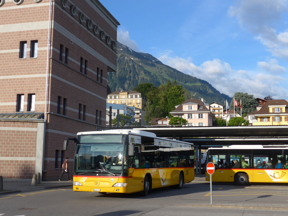 (171'694) - PostAuto Bern - BE 653'386 - Mercedes am 12. Juni 2016 beim Bahnhof Spiez