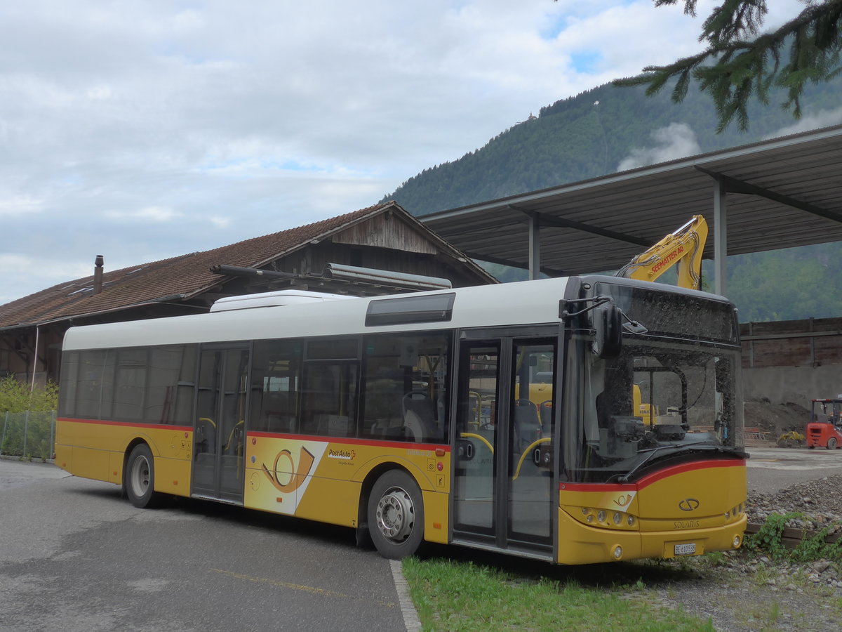 (172'210) - PostAuto Bern - BE 610'538 - Solaris am 26. Juni 2016 in Interlaken, Garage