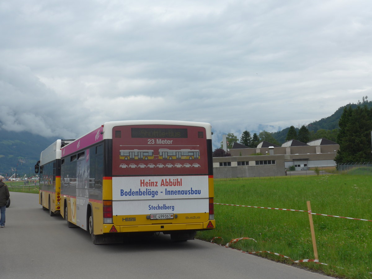 (172'509) - PostAuto Bern - BE 499'063 - Lanz+Marti/Hess Personenanhnger (ex VBL Luzern Nr. 310) am 26. Juni 2016 bei Wilderswil