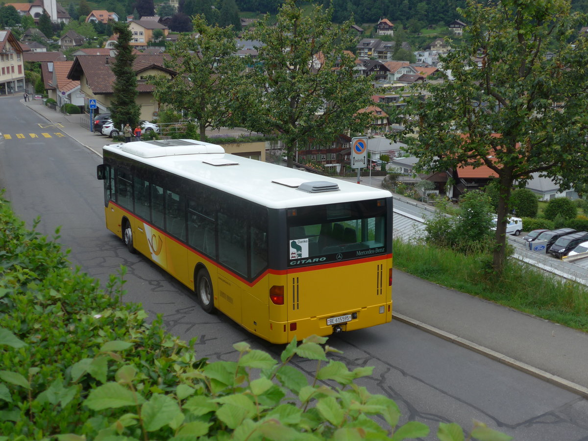 (172'528) - PostAuto Bern - BE 615'595 - Mercedes (ex Nr. 532; ex P 25'235) am 26. Juni 2016 in Spiez, Seestrasse