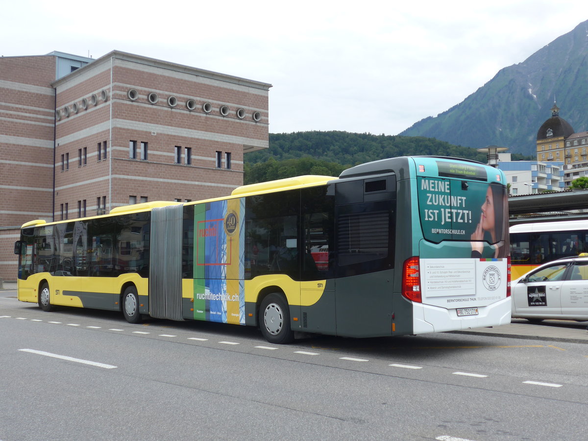 (172'532) - STI Thun - Nr. 171/BE 752'171 - Mercedes am 26. Juni 2016 beim Bahnhof Spiez