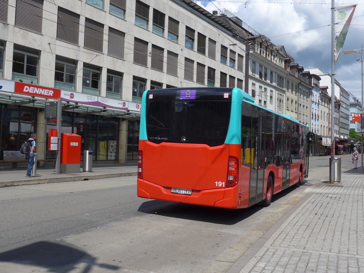 (173'582) - VB Biel - Nr. 191/BE 821'191 - Mercedes am 1. August 2016 in Biel, Guisanplatz