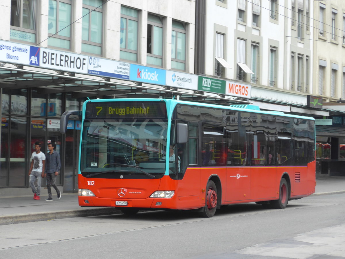 (173'604) - VB Biel - Nr. 182/BE 654'182 - Mercedes am 1. August 2016 in Biel, Guisanplatz