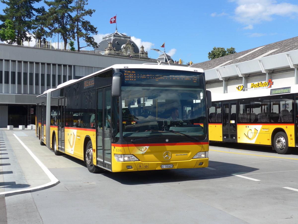 (173'618) - PostAuto Bern - Nr. 636/BE 560'405 - Mercedes am 1. August 2016 in Bern, Postautostation