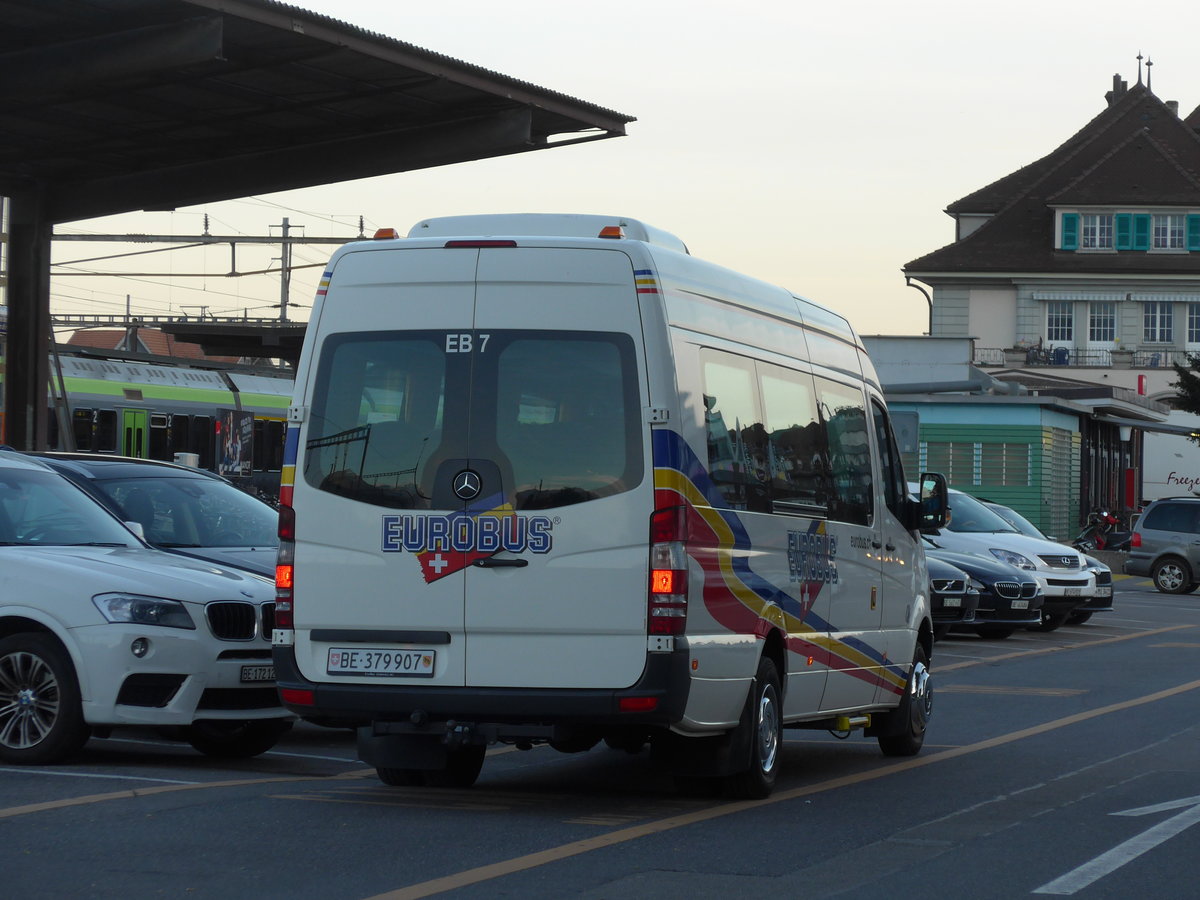 (173'635) - Eurobus, Bern - Nr. 7/BE 379'907 - Mercedes am 4. August 2016 in Thun, CarTerminal