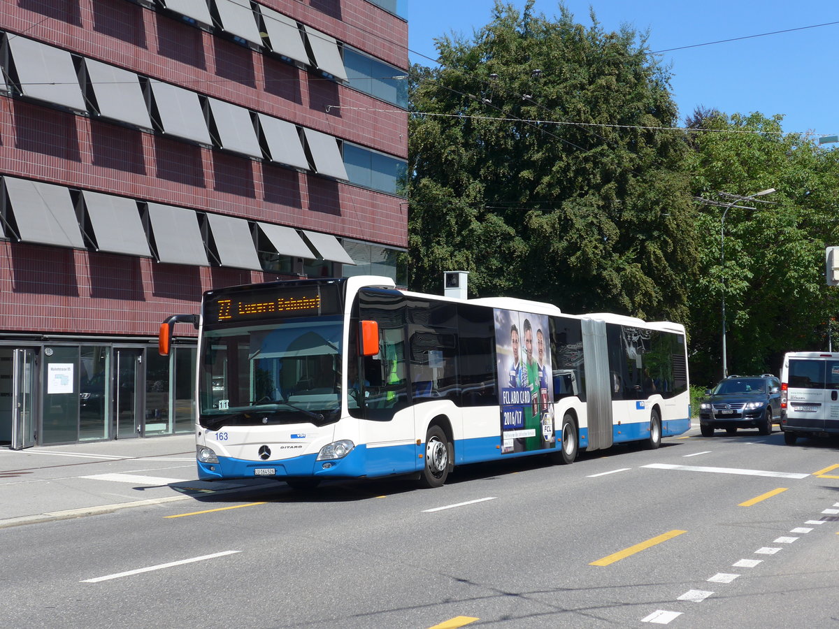 (173'781) - VBL Luzern - Nr. 163/LU 164'526 - Mercedes am 8. August 2016 in Luzern, Maihof