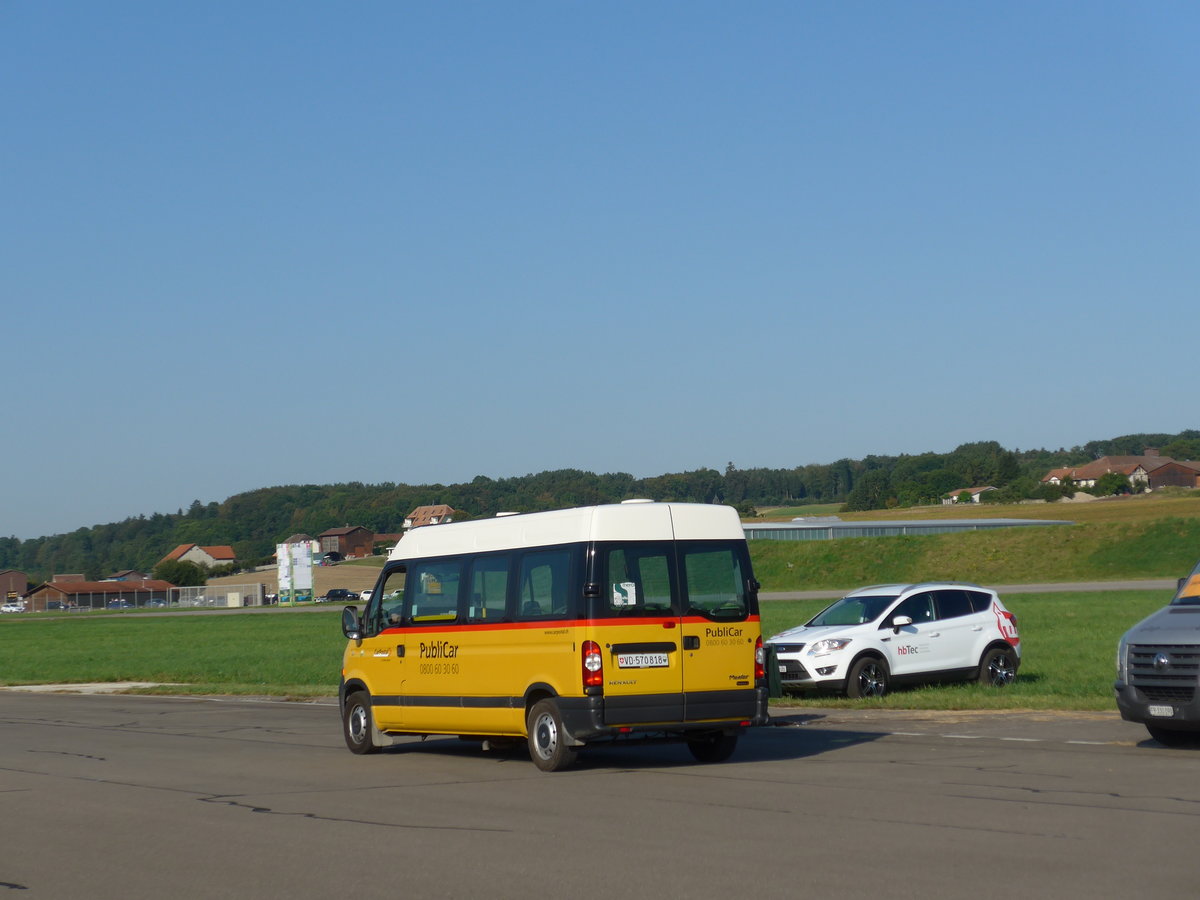 (174'393) - CarPostal Ouest - VD 570'818 - Renault (ex SAPJV, L'Isle Nr. 63) am 28. August 2016 in Estavayer-le-Lac, ESAF