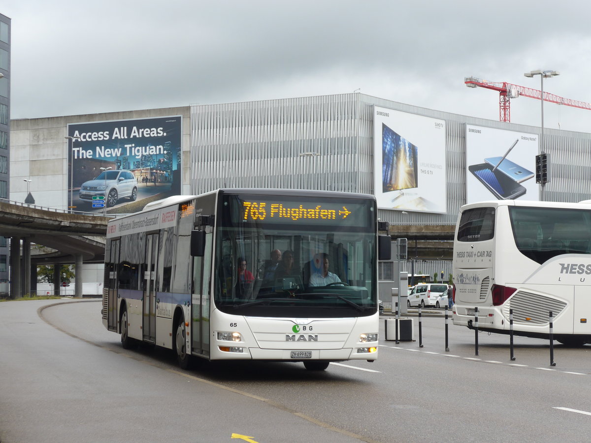 (174'594) - ATE Bus, Effretikon - Nr. 65/ZH 699'828 - MAN am 5. September 2016 in Zrich, Flughafen 