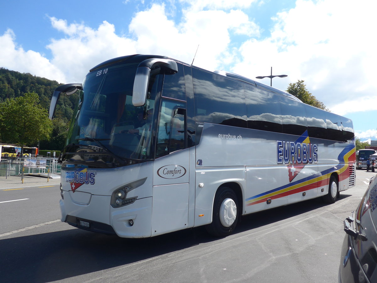 (174'661) - Eurobus, Bern - Nr. 10/BE 719'301 - VDL am 6. September 2016 beim Bahnhof Thun
