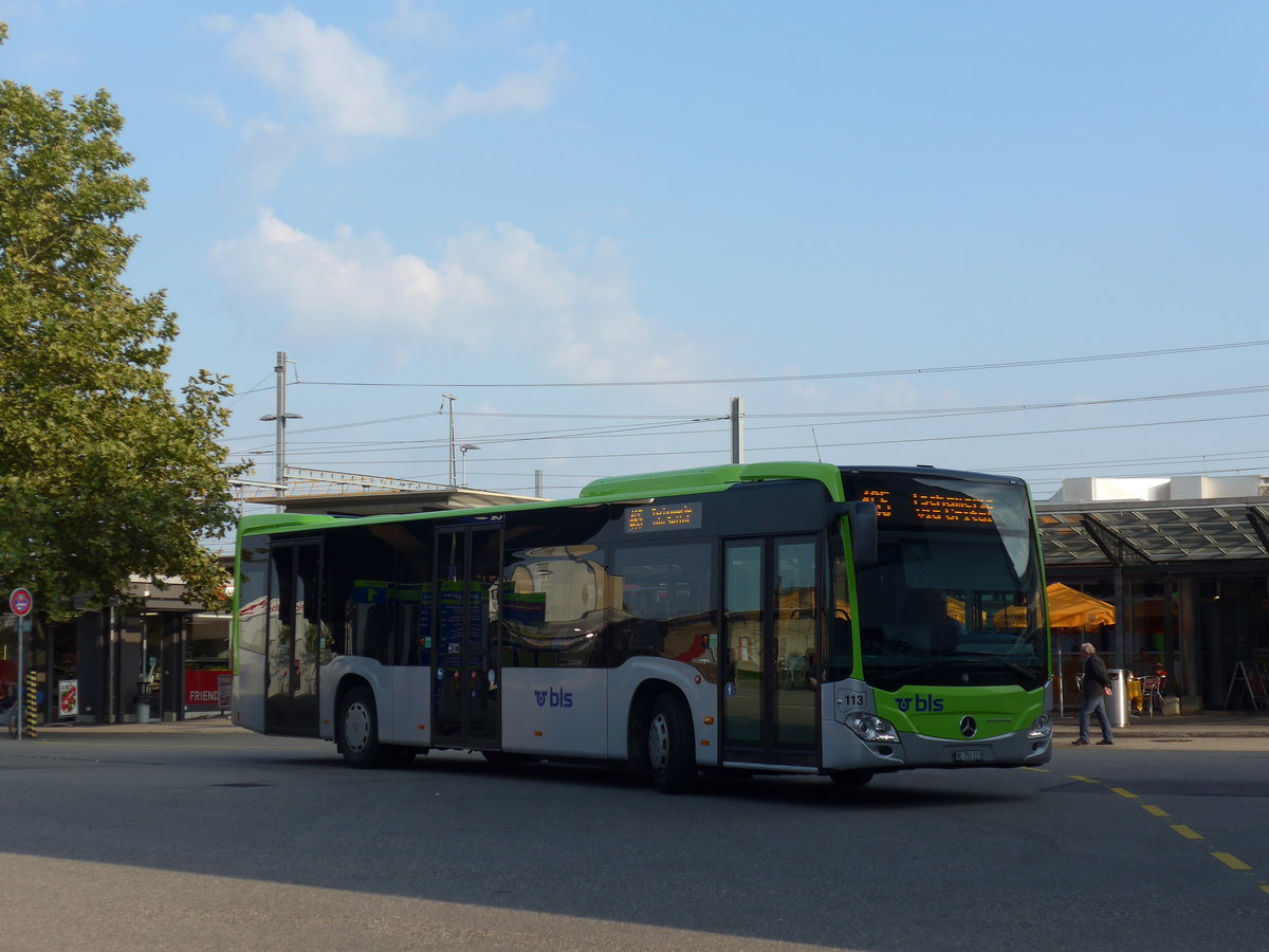 (174'852) - Busland, Burgdorf - Nr. 113/BE 755'113 - Mercedes am 11. September 2016 beim Bahnhof Burgdorf