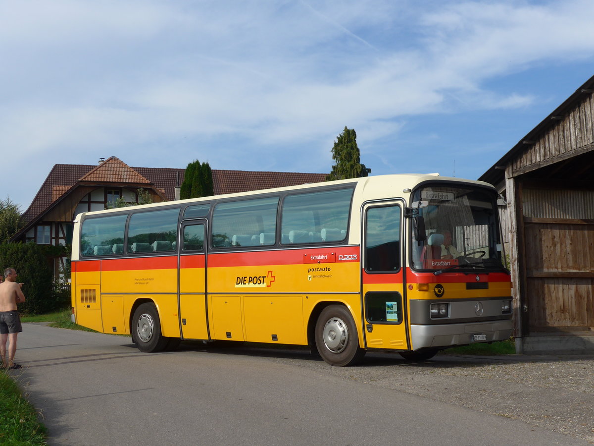 (174'905) - Buzzi, Bern - BE 910'789 - Mercedes (ex Mattli, Wassen) am 11. September 2016 in Murzelen, Murzelenstrasse