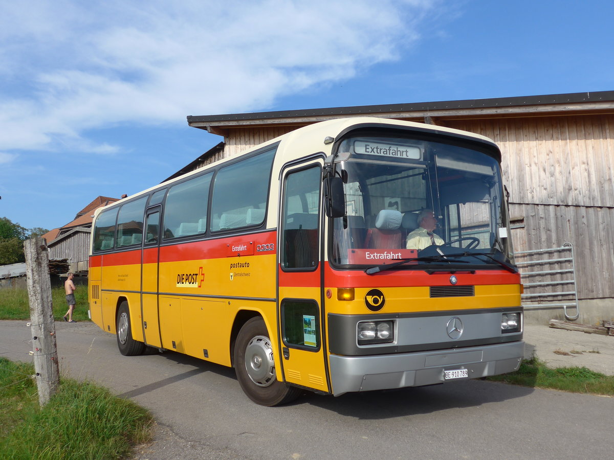 (174'906) - Buzzi, Bern - BE 910'789 - Mercedes (ex Mattli, Wassen) am 11. September 2016 in Murzelen, Murzelenstrasse