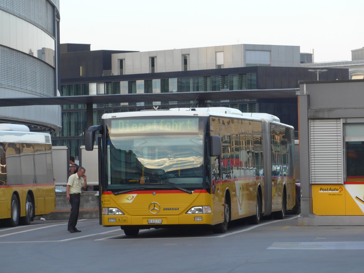 (174'923) - PostAuto Bern - Nr. 638/BE 611'734 - Mercedes am 11. September 2016 in Bern, Postautostation