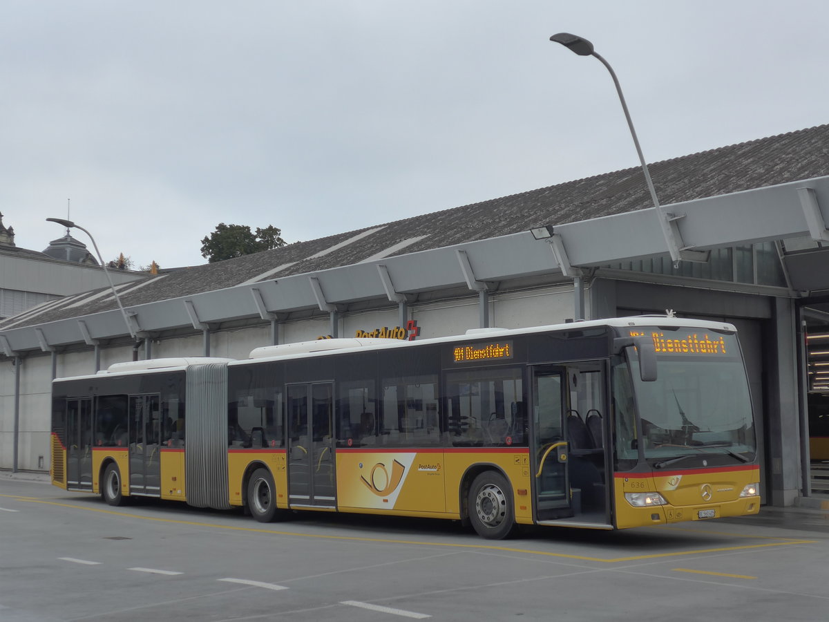 (175'442) - PostAuto Bern - Nr. 636/BE 560'405 - Mercedes am 7. Oktober 2016 in Bern, Postautostation