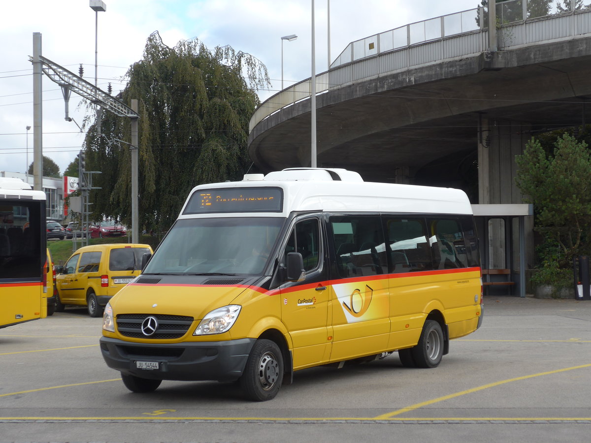 (175'484) - CarPostal Ouest - Nr. 41/JU 54'544 - Mercedes am 7. Oktober 2016 beim Bahnhof Porrentruy
