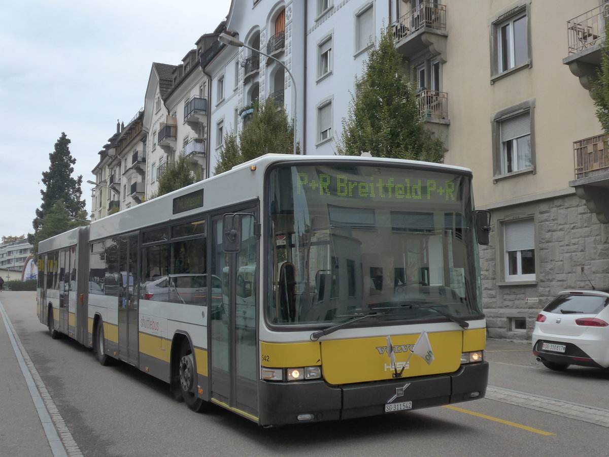 (175'607) - VBSG St. Gallen - Nr. 542/SG 311'542 - Volvo/Hess (ex VBSH Schaffhausen Nr. 14) am 15. Oktober 2016 in St. Gallen, OLMA