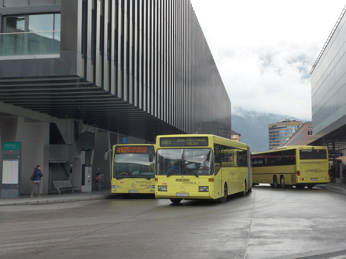 (175'820) - PostBus - PT 15'724 - Mercedes am 18. Oktober 2016 beim Bahnhof Innsbruck