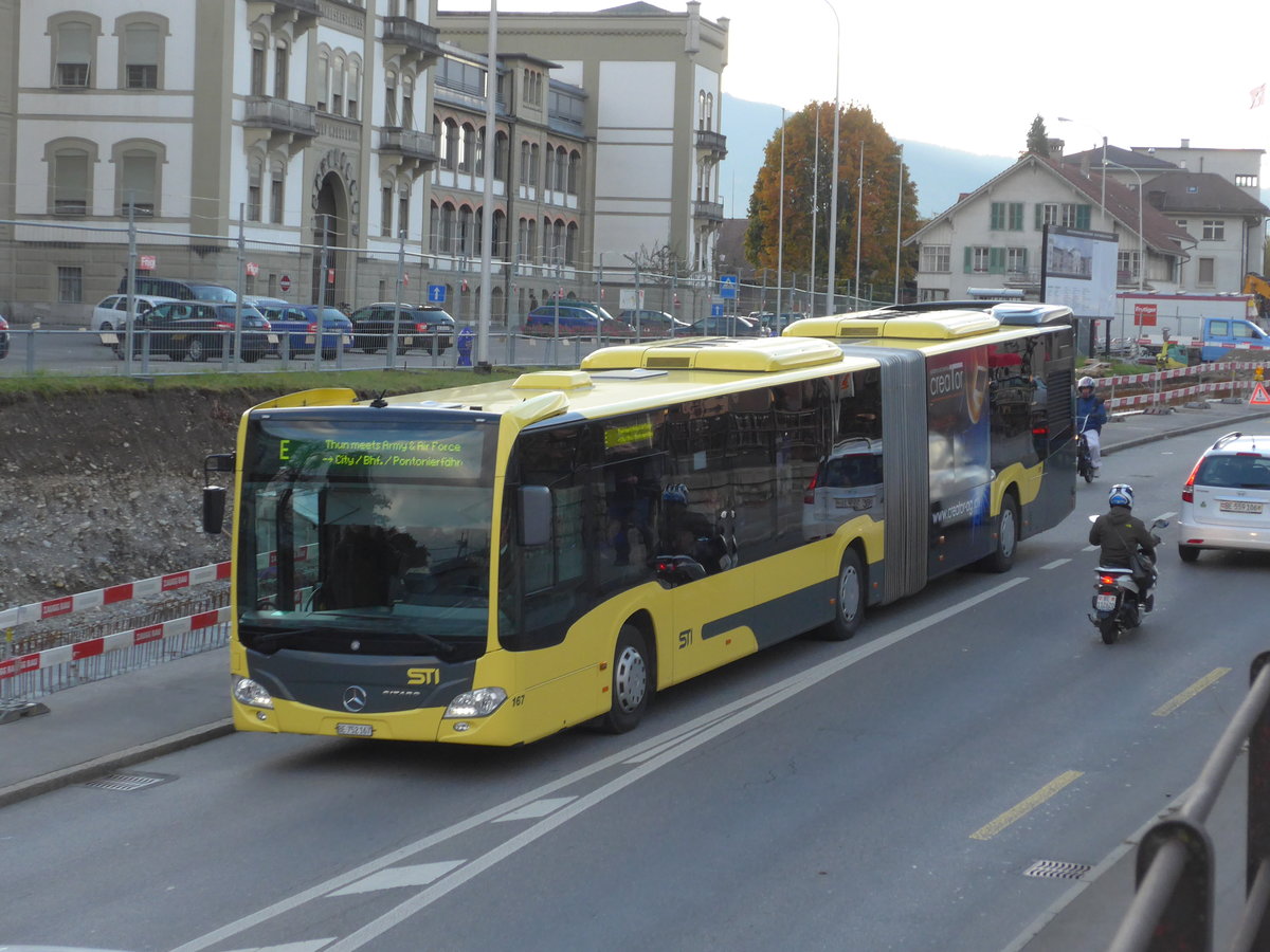 (176'188) - STI Thun - Nr. 167/BE 752'167 - Mercedes am 21. Oktober 2016 in Thun, Allmendstrasse