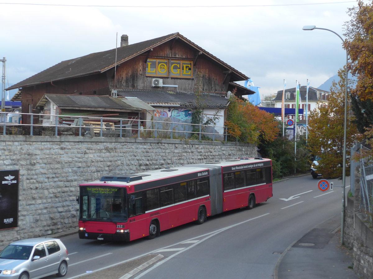 (176'189) - Bernmobil, Bern - Nr. 252/BE 572'252 - Volvo/Hess am 21. Oktober 2016 in Thun, Stockhornstrasse