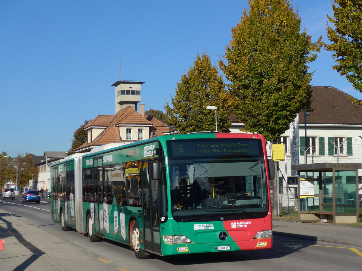 (176'226) - STI Thun - Nr. 137/BE 801'137 - Mercedes am 22. Oktober 2016 in Thun, Hauptkaserne