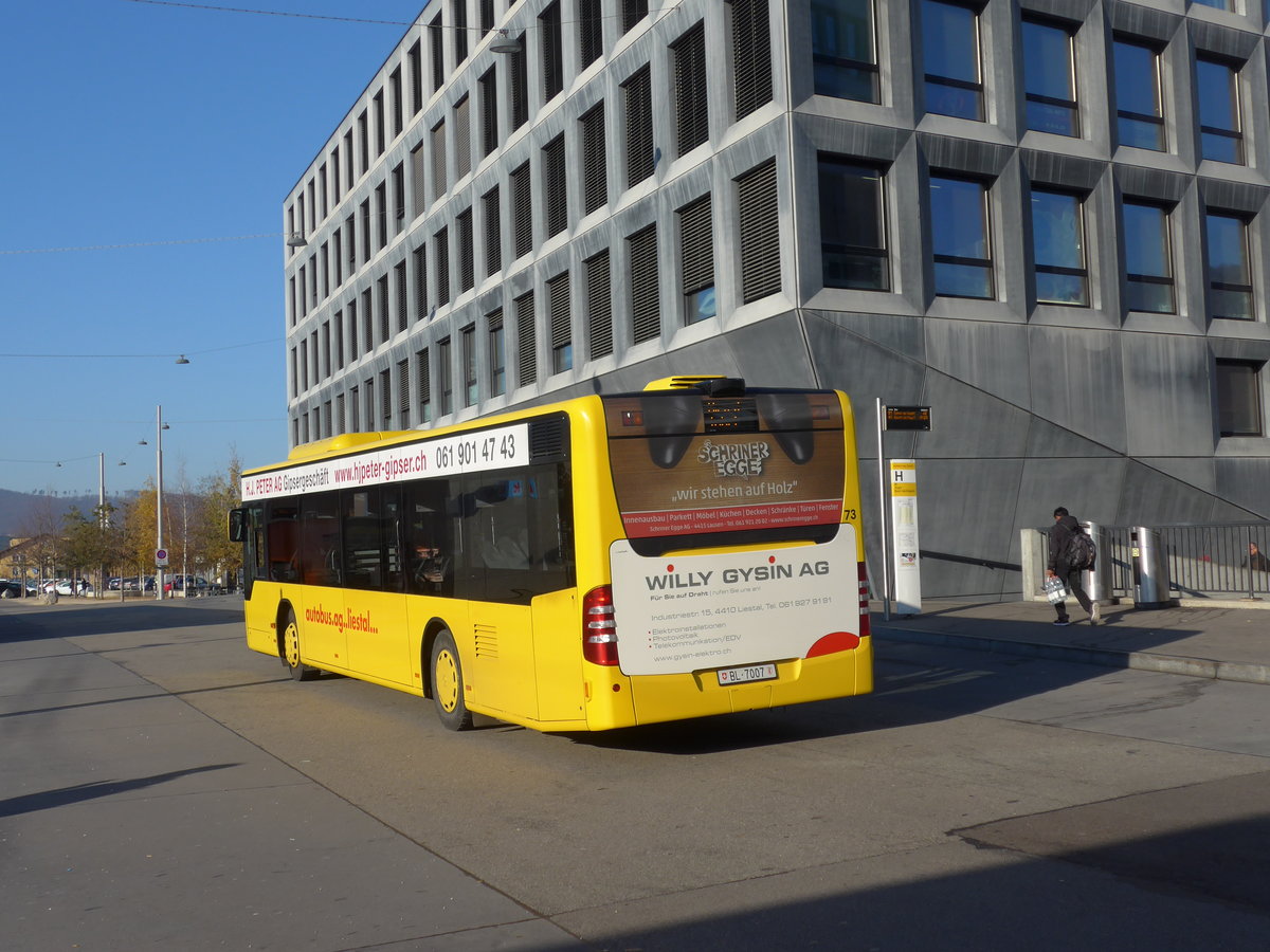 (176'894) - AAGL Liestal - Nr. 73/BL 7007 - Mercedes am 5. Dezember 2016 beim Bahnhof Liestal