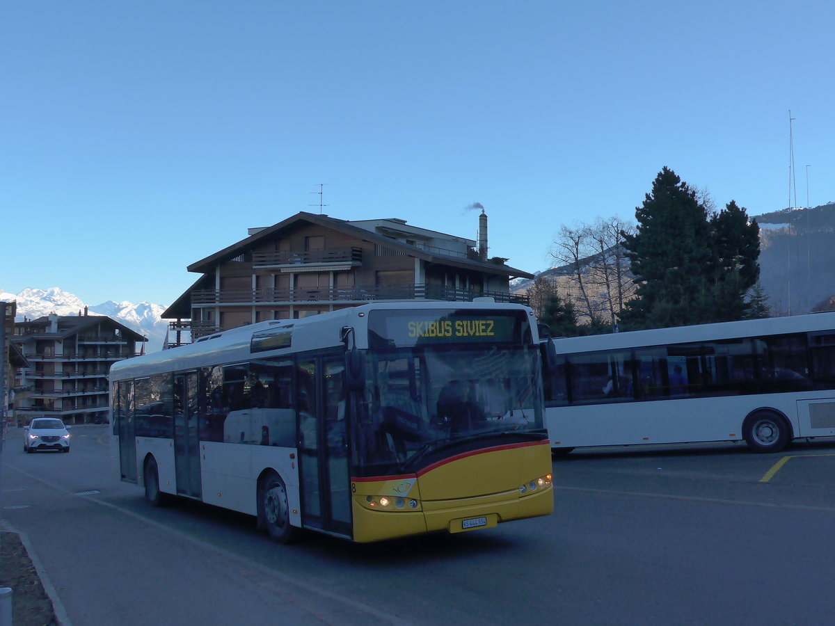 (177'255) - Lathion, Sion - Nr. 8/VS 444'334 - Solaris (ex ATE Bus, Effretikon Nr. 49) am 18. Dezember 2016 in Haute-Nendaz, Tlcabine
