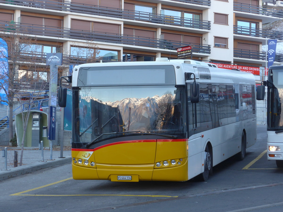 (177'256) - Lathion, Sion - Nr. 8/VS 444'334 - Solaris (ex ATE Bus, Effretikon Nr. 49) am 18. Dezember 2016 in Haute-Nendaz, Tkcabine