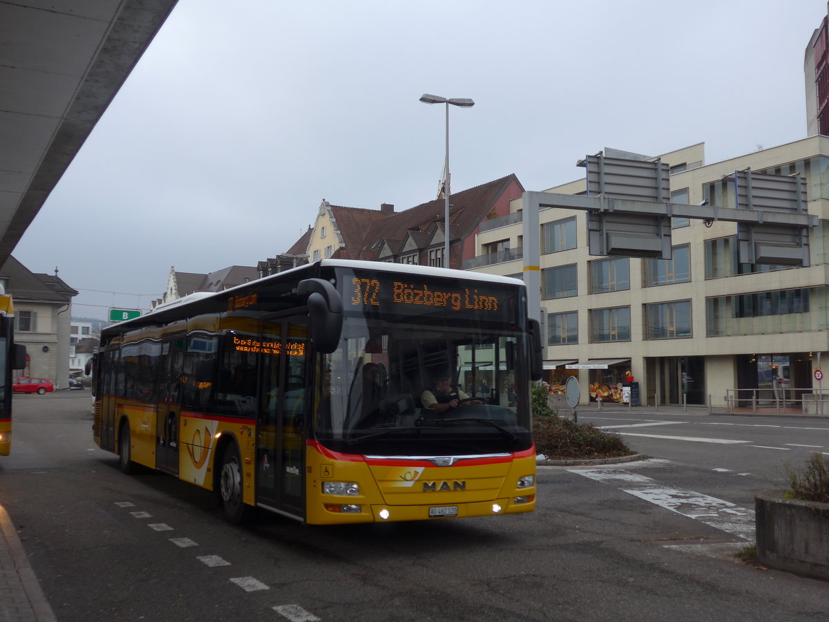 (177'279) - Voegtlin-Meyer, Brugg - Nr. 136/AG 462'120 - MAN am 24. Dezember 2016 beim Bahnhof Brugg