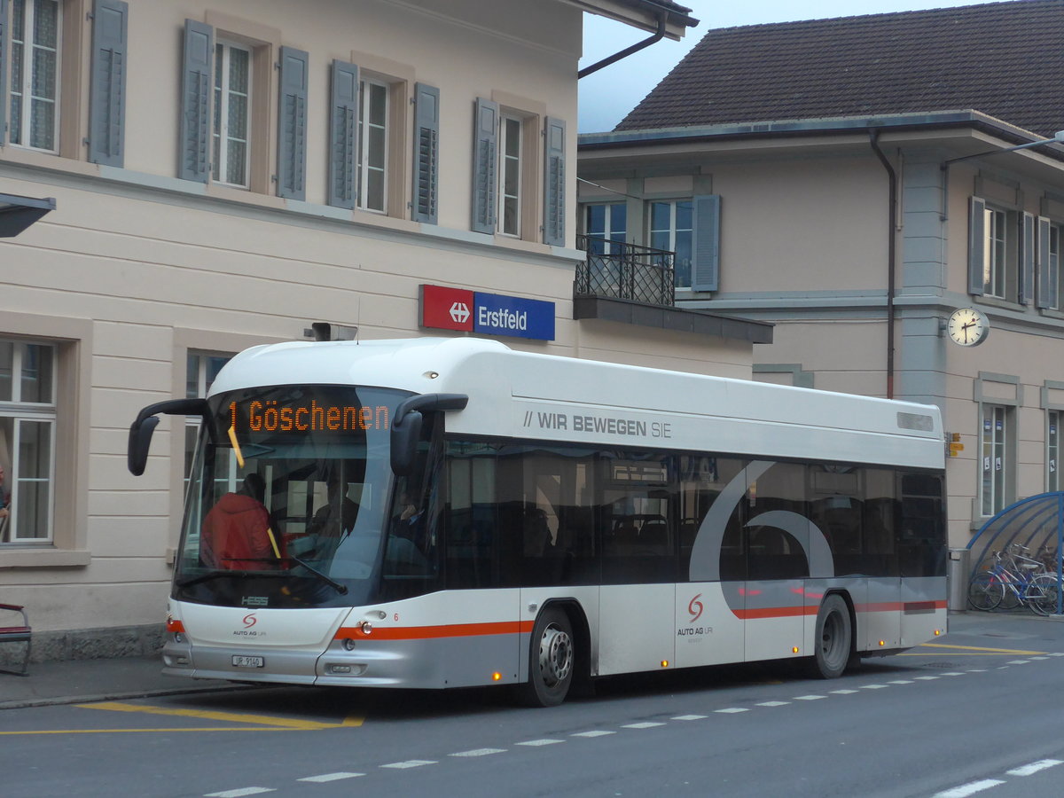 (177'502) - AAGU Altdorf - Nr. 6/UR 9140 - Hess am 30. Dezember 2016 beim Bahnhof Erstfeld