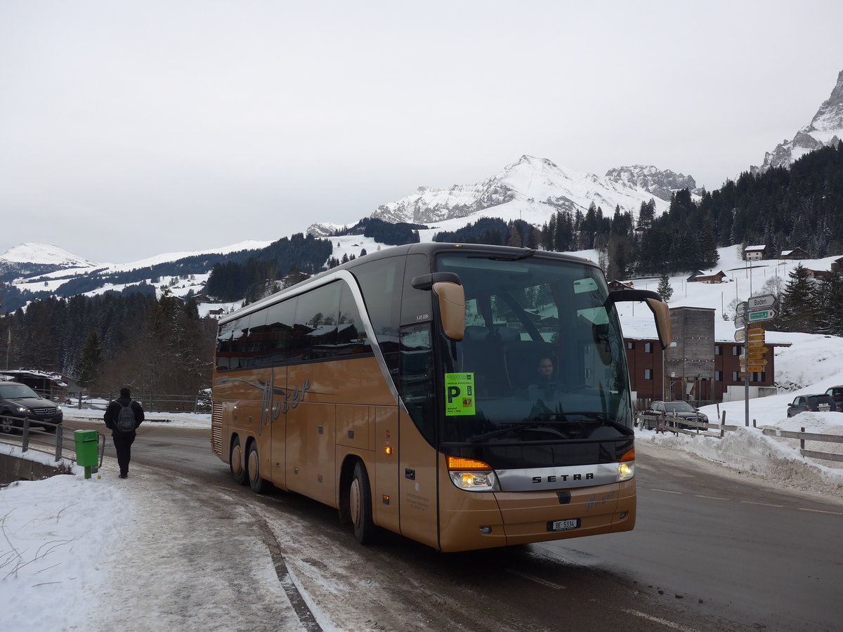 (177'882) - Moser, Teuffenthal - BE 5334 - Setra am 7. Januar 2017 in Adelboden, Oey