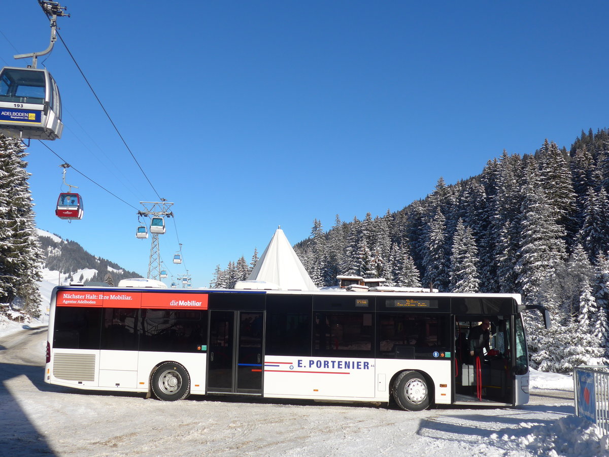 (178'005) - Portenier, Adelboden - Nr. 1/BE 27'928 - Mercedes (ex FRA-Bus, D-Frankfurt) am 9. Januar 2017 in Adelboden, Berglger