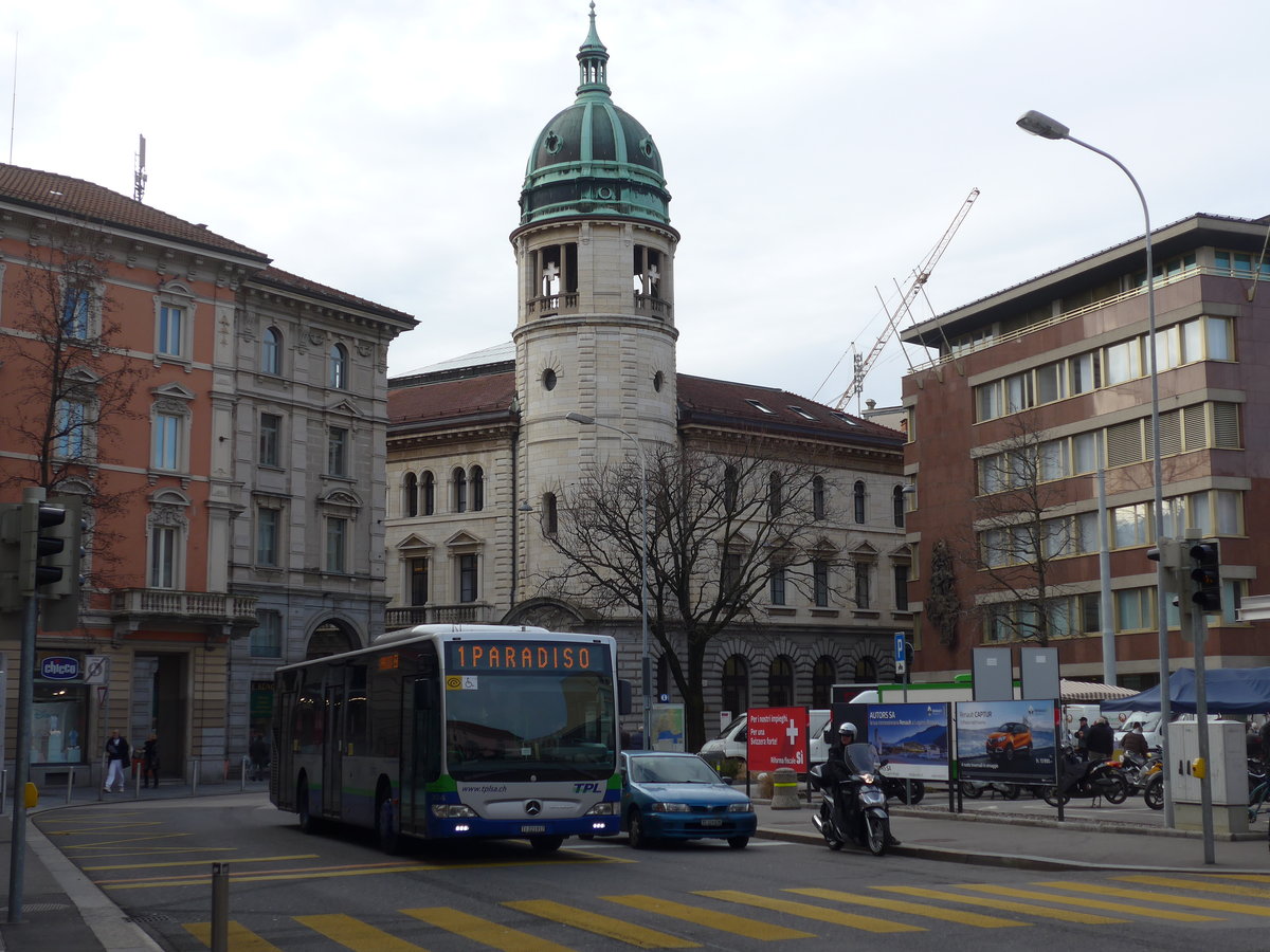 (178'297) - TPL Lugano - Nr. 304/TI 223'917 - Mercedes am 7. Februar 2017 in Lugano, Centro
